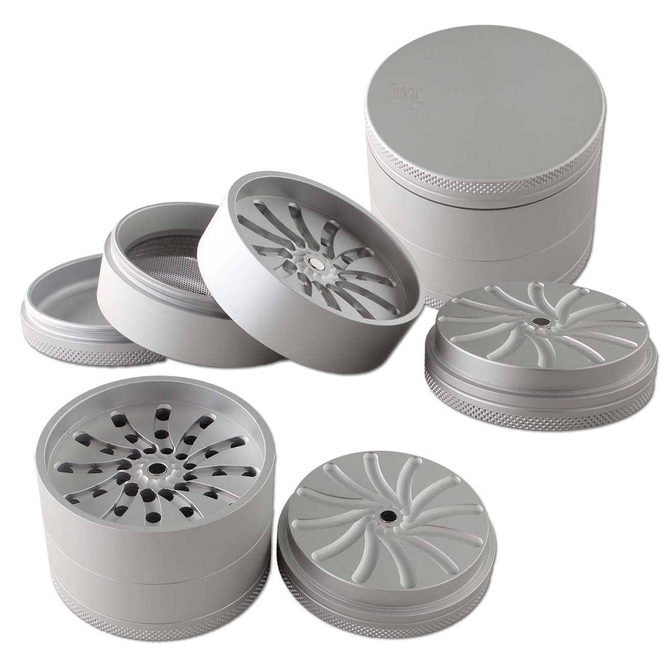 Black Leaf Masher Aluminium Grinder 4-tlg. 53mm